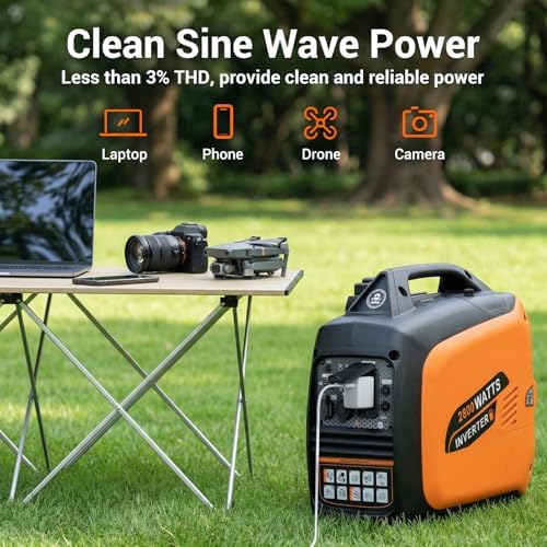 Oxseryn 2800-Watts Portable Inverter Generator, Gas Generators for Home Use, Camping, Super Quiet Emergency Home Backup, with Fuel Shut Off, 1.1Gal Fuel Tank, 39Lbs, EPA Compliant