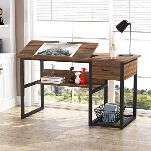 Tribesigns Drafting Table with Storage Drawers