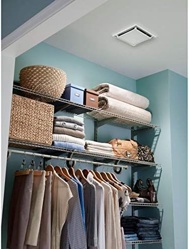 Broan 682 Bathroom Ventilation Fan with Charcoal Filter and White Plastic-Grille
