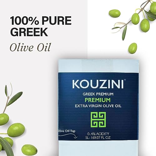 Kouzini Greek Premium Extra Virgin Olive Oil, Cold Pressed, Single Origin, Rich Flavor & Aroma, 500ml