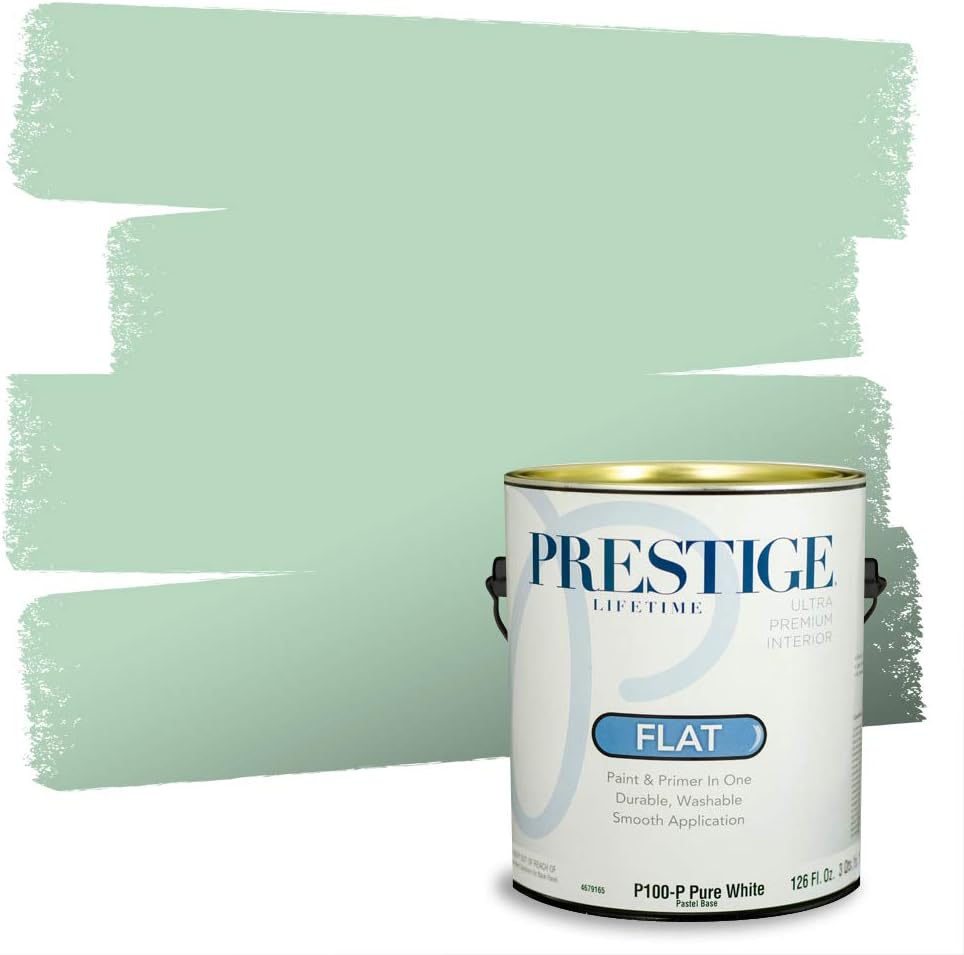 PRESTIGE Paints Exterior Paint and Primer In One, 1-Gallon, Semi-Gloss, Comparable Match of Sherwin Williams* Electric Lime*