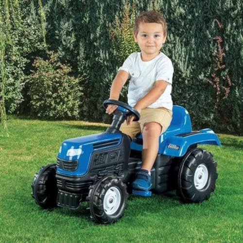DOLU Ranchero Pedal Operated Ride On Tractor for Kids, Indoor Outdoor Toy Vehicle with Fun Horn and Sturdy Build for for Ages 3 Years and Older, Blue