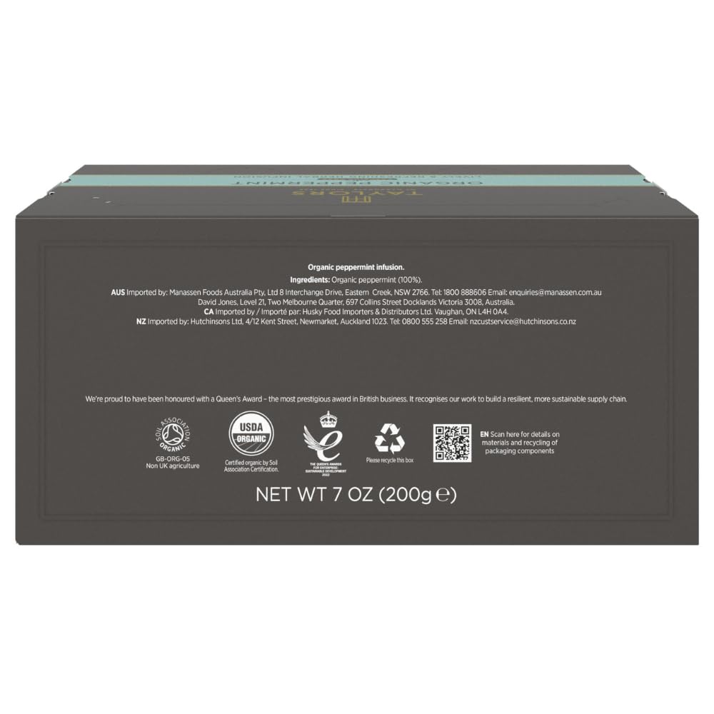 Taylors of Harrogate Green Tea with Lemon, Individually Wrapped Bags, 20 Count (Pack of 1), Citrussy, Mellow and Light, Caffeinated, Enjoy Hot or Iced, 20 Teabags