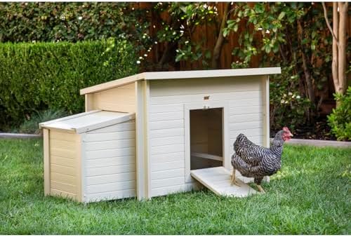 New Age Pet ECOFLEX Fontana Chicken Coop, Urban Barn for 2 to 3 Chickens, Easy Assembly, Eco Friendly & Durable, Tan