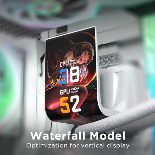 Chill Arc 360mm AIO CPU Cooler, 6.67" 2K AMOLED Screen-Wh | White 320W TDP Water Liquid Cooling | ARGB Fans | Intel LGA1851/1700/115X & AMD AM5/AM4 Compatible| Low noise