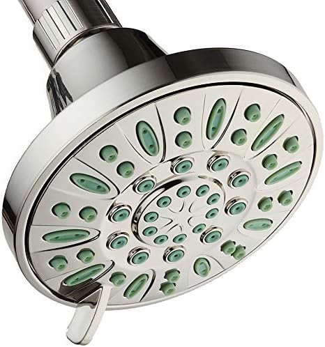 AquaDance Antimicrobial/Anti-Clog High-Pressure 6-setting Shower Head, Microban Nozzle Protection from Growth of Mold