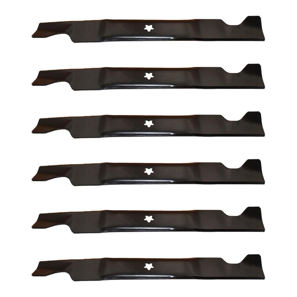 Mower Blades Set of 6 for 46in Deck Fits Poulan, Husqvarna, Ariens