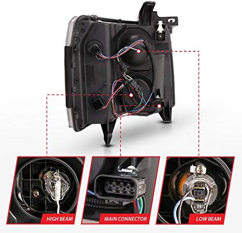 ANZO USA 111480 Projector Headlamps Fits Chevrolet Silverado 1500