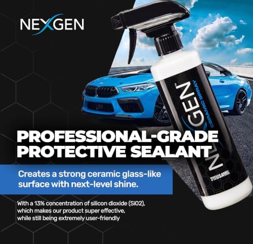 Nexgen Ceramic Spray Silicon Dioxide, Easy to Apply Ceramic Coating Spray for Cars, 16 oz | Professional-Grade Protective Sealant Polish for Cars, RVs
