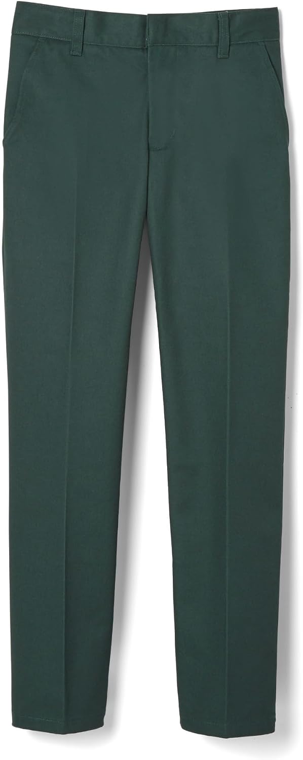 French Toast Boys' Adjustable Waist Relaxed Fit Twill Pant | school uniform pants, no need to iron, double knees for durability, typically fit boys ages 2-14