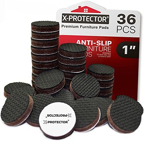 X-PROTECTOR Non Slip Furniture Pads – 12 Premium Furniture Grippers 3"! | Best SelfAdhesive Rubber Feet Furniture Feet – Ideal Non Skid Furniture Pad Floor Protectors – Keep Furniture in Place!
