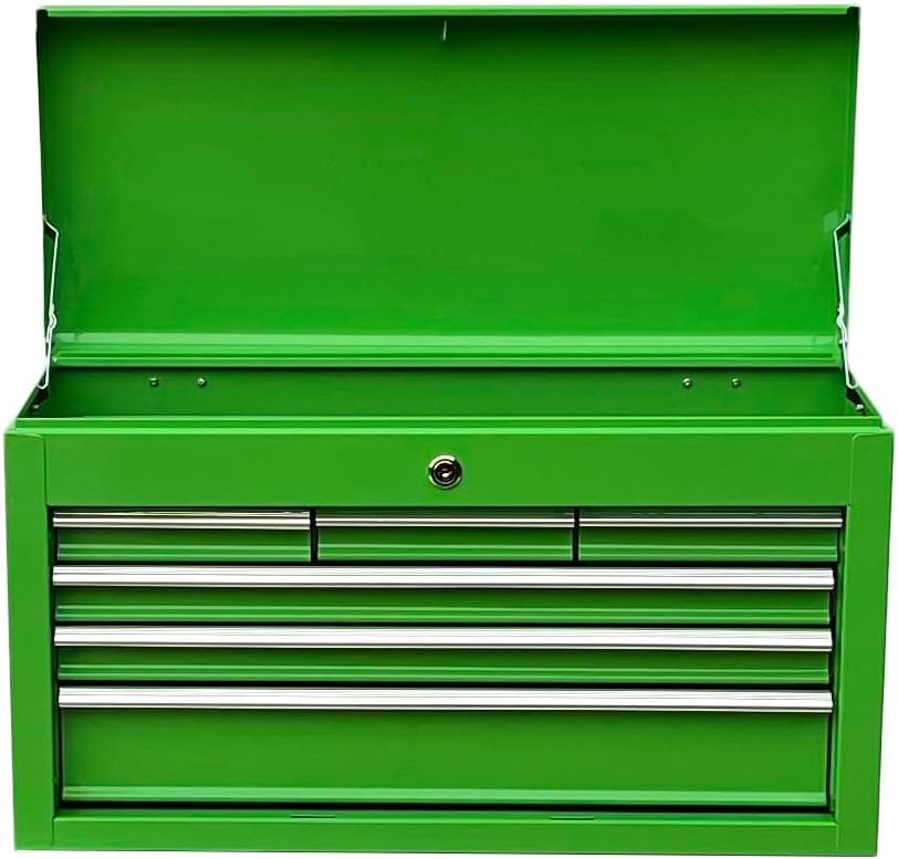 Workington Portable Metal Tool Chest with 6 Drawers, 24" 6-Drawer Tool Chest Cabinet with Ball Bearing Drawer Slides