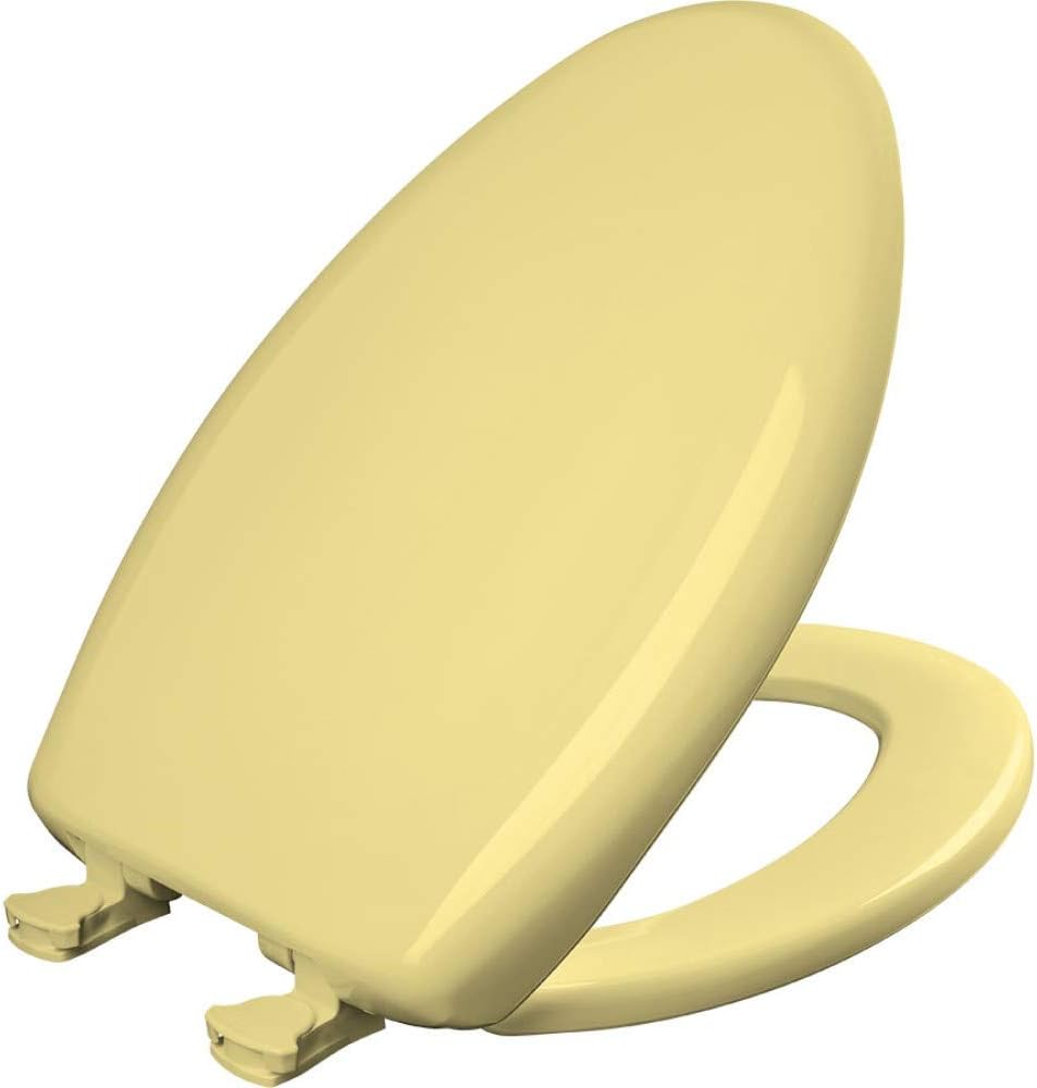 Bemis Classic Colors Slow Close Toilet Seat, Easy Clean Hinges and Durable Plastic Seat, Made in USA, Elongated, Black
