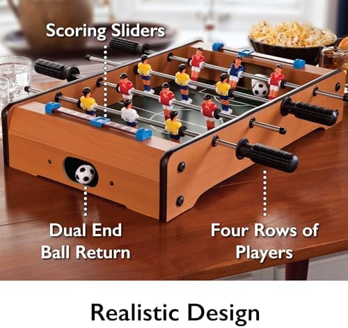 Mainstreet Classics 20-Inch Table Top Foosball/Soccer Game, Brown