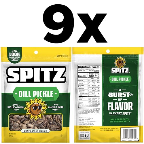 Spitz Sunflower Seeds, Salted, 6 Ounce (Pack of 9)