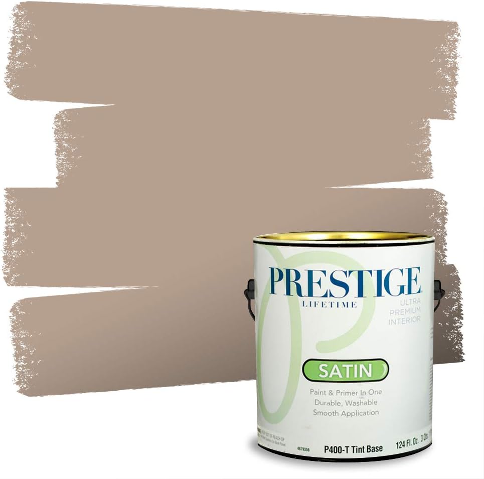 PRESTIGE Paints Exterior Paint and Primer In One, 1-Gallon, Flat, Comparable Match of Sherwin Williams* Sable*