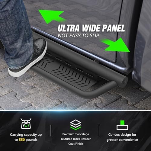 Crew Cab Running Boards Side Steps Compatible for 2009-2018 Dodge Ram 1500, 2019-2024 1500 Classic, 2010-2026 Dodge Ram 2500 & 3500 CrewCab