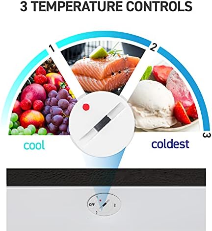 Commercial Cool Upright Freezer, Stand Up Freezer 5 Cu Ft with Reversible Door, Black