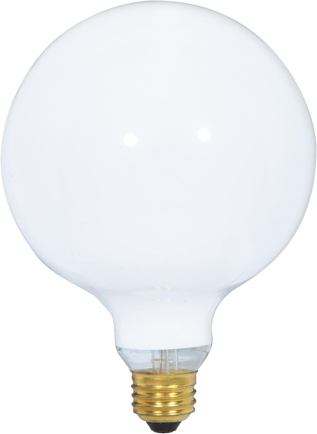 Satco S3003 120-Volt 100-Watt G40 Medium Base Light Bulb, Gloss White