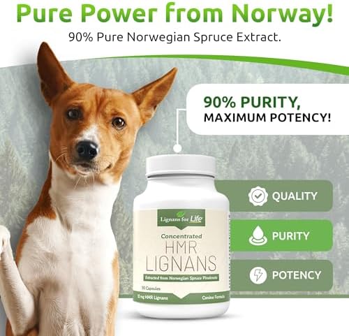 Lignans For Life HMR LIGNANS 10mg Capsules - Perfect for Small Dog Breeds - Vitamin for Healthy Pet | Multivitamin | Wellness Supplement | Nutritional