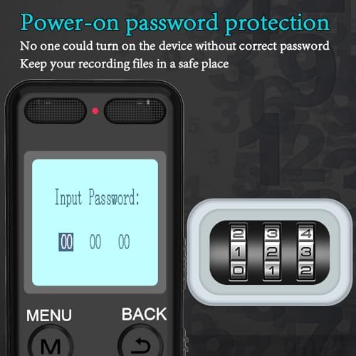 136GB Digital Voice Recorder Voice Activated Recorder for Lectures Meetings - aiworth 9860 Hours Sound Audio Recorder Dictaphone Recording Device