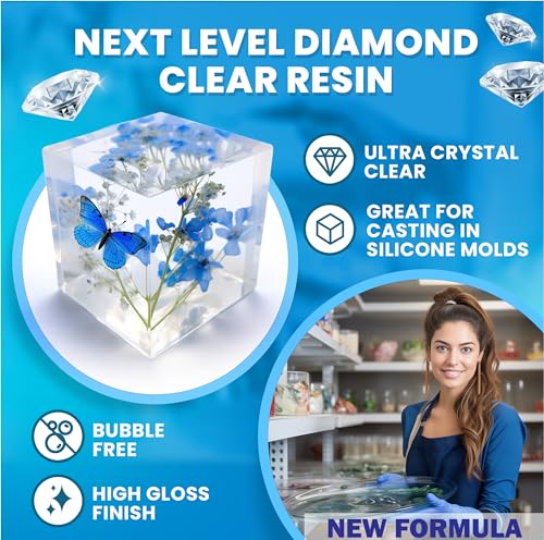 Epoxy Resin Art Resin Crystal Clear Formula -2 Gallon Kit -The Artist's Resin for Coating, Casting, Resin Art, Geodes, Tabletop, Bar Top