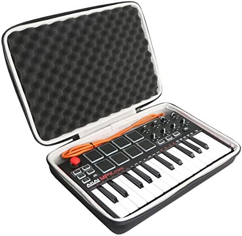 Khanka Hard Travel Case Replacement for Akai Professional MPK Mini MKII & MK3 & MPK Mini Play | 25-Key Ultra-Portable USB MIDI Drum Pad & Keyboard