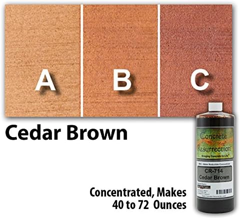 Concrete Stain Concentrate Just Add Water, User & Eco-Friendly Semi-Transparent Professional Grade Cement Stain, Concrete Resurrection Brand 32 Ounce Mocha - Medium Brown