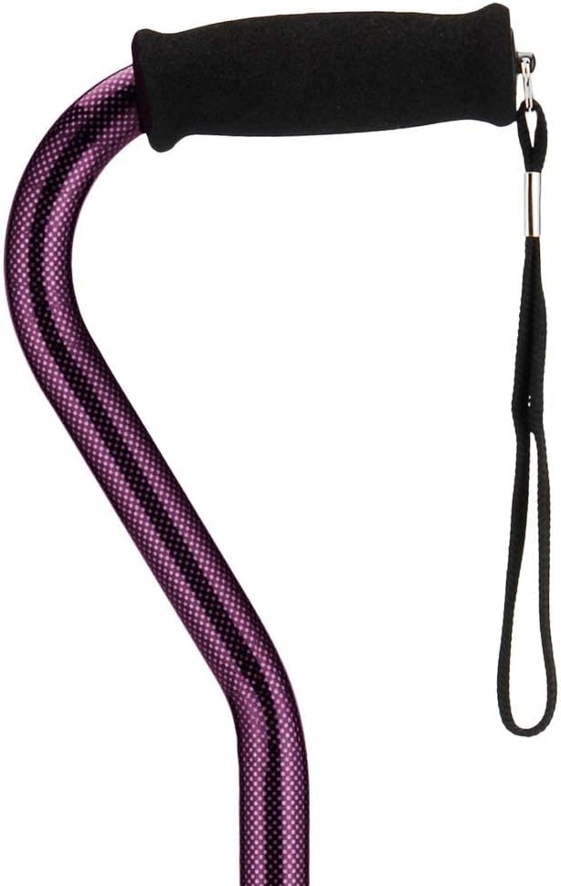 NOVA Designer Walking Cane with Offset Handle, Lightweight Adjustable Walking Stick with Carrying Strap, “Maui Flowers” Design