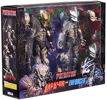 NECA - Predator - 7” Scale Action Figures - Ultimate Bad Blood vs Enforcer 2-Pack | Predator 8 Inch Action Figure 2-Pack Series - Ultimate Bad