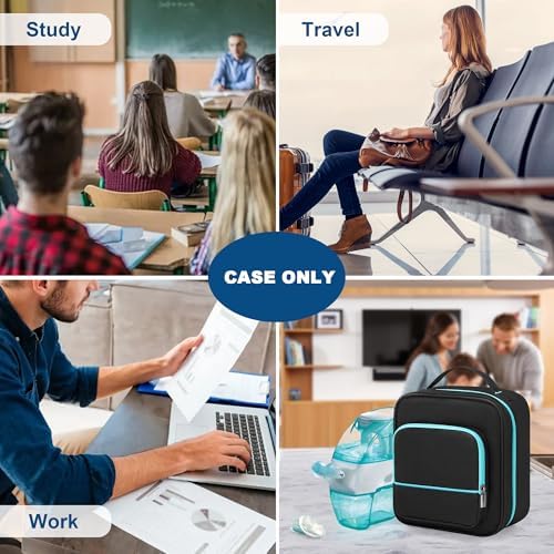 Yarwo Nose Cleaner Case Compatible with Navage Nasal Irrigation System | Portable Neti Pot Safety Travel Bag with Waterproof Lining for Nasal Care Kit