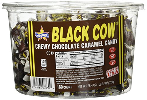 Atkinson's Black Cow Chocolate Caramel Bite Size Candy, 0.16oz