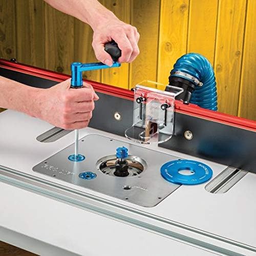 Rockler Pro Lift Router Lift - 9-1/4'' x 11-3/4'' Large Router Plate – Router Lift Kit For Kreg, JessEM