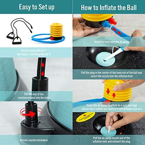 JX FITNESS 58cm Balance Half Ball Trainer
