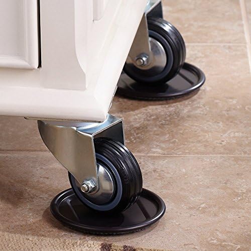 SoftTouch 4" Round Reusable Carpet Bottom Furniture Caster Cups for Office Chairs, Desks, and Carts