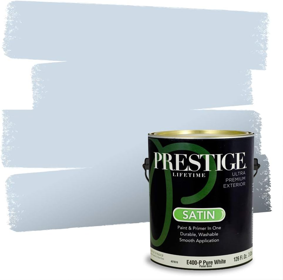 PRESTIGE Paints Exterior Paint and Primer In One, 1-Gallon, Semi-Gloss, Comparable Match of Sherwin Williams* Nifty Turquoise*