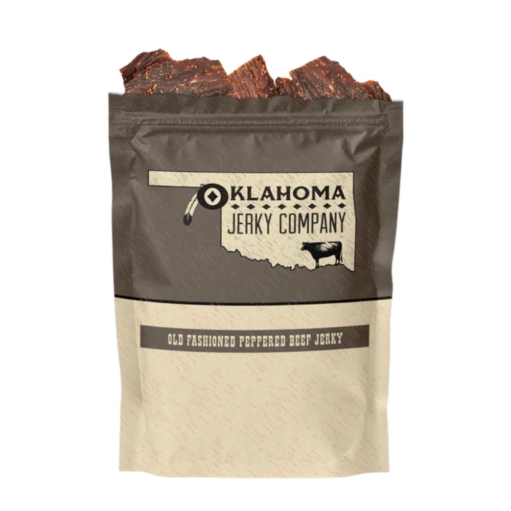 Old Fashioned Hickory Beef Jerky - No Frills Tough and Old Style Dry Beef Jerky - All Natural, Gluten Free, No Added Preservatives and No Added MSG, Healthy Protein Snacks, 2 oz (Pack of 3)