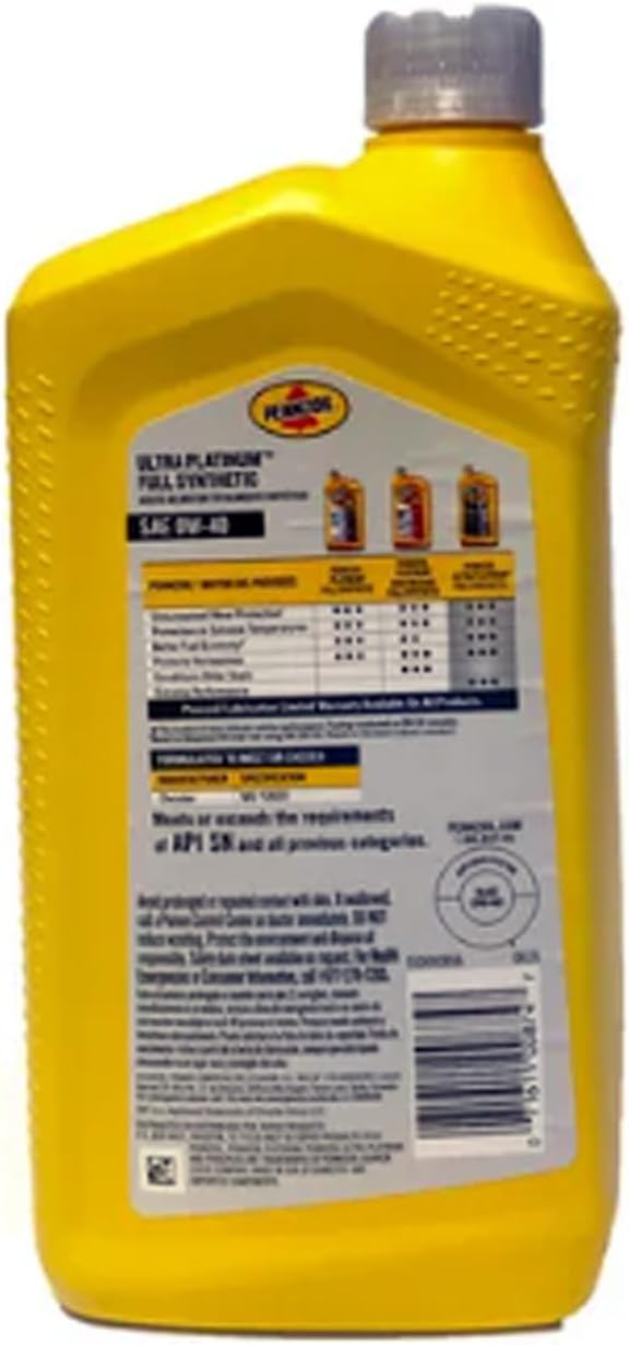 Mopar Chrysler Dodge Jeep Penzoil Ultra Platinum Full Synthetic 0W-40 7 Qts.
