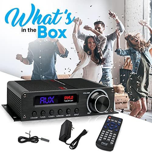 Pyle Wireless Bluetooth Home Audio Amplifier - 100W 5.1 Channel Home Theater Receiver, Surround Sound w/ HI Def In and Out, RCA In, Subwoofer Out