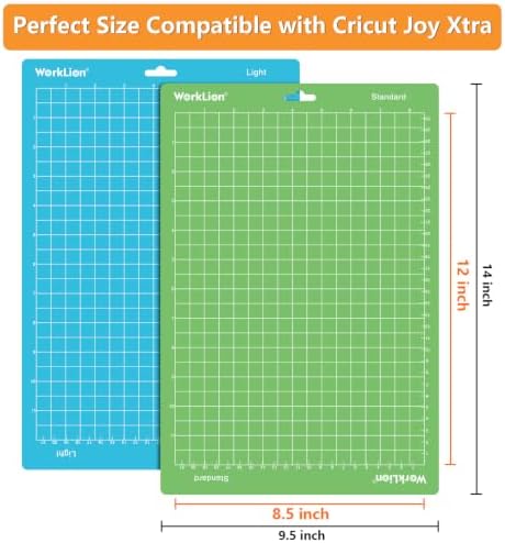 WORKLION Cutting Mat 12x12 Compatible with Maker/Maker 3/Maker 4/Air 2/Explore 3/4, Variety Sticky（Standard, Light