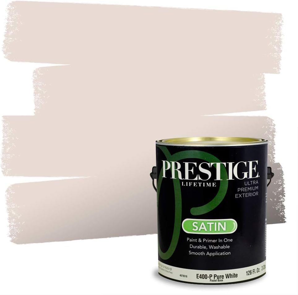 PRESTIGE Paints Exterior Paint and Primer In One, 1-Gallon, Semi-Gloss, Comparable Match of Sherwin Williams* French Roast*