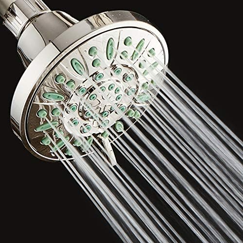 AquaDance Antimicrobial/Anti-Clog High-Pressure 6-setting Shower Head, Microban Nozzle Protection from Growth of Mold