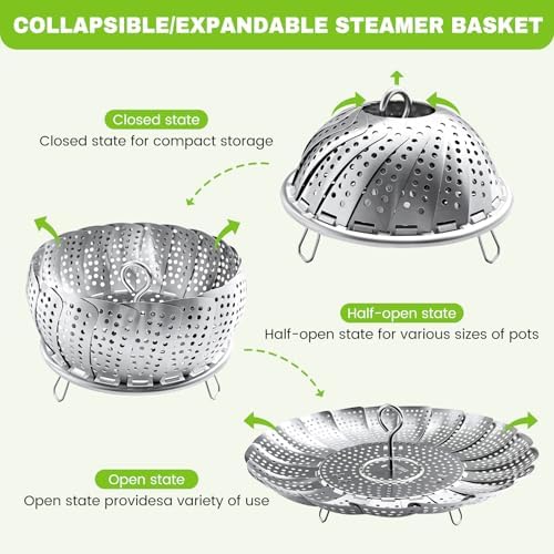 Steamer Basket Stainless Steel Instant Pot Accessories for Food and Vegetable