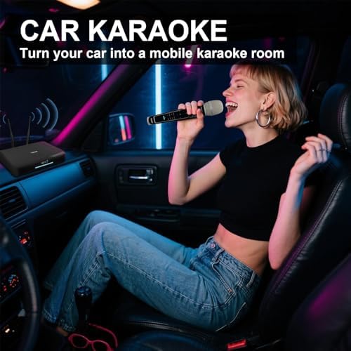 The Platinum Karaoke System for Adults Features Dual UHF Metal Wireless Dynamic Mic, Supports 4K UHD Movie Playback