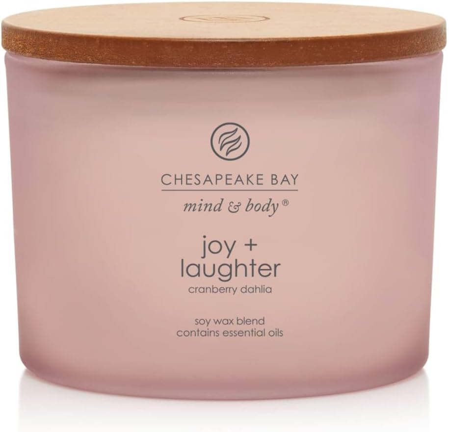 Chesapeake Bay Balance + Harmony Scented Candle Water Lily Pear Fragrance 50 Hours Burn Time Warm & Decorative Soy Wax Blend