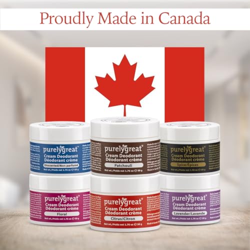 Purelygreat Natural Unscented Cream Deodorant for Women & Men | Aluminum Free Deodorant Women & Men | Vegan & Long Lasting Odor Control | Chemicals, Parabens, BPA & Cruelty Free | 1.76 oz