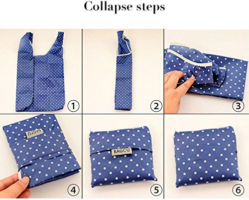 Cloth Tote Bags, Reusable, Foldable, Recycle for Shopping, Fits in Pocket, Eco Friendly for Groceries, Water Resistant, Lightweight
