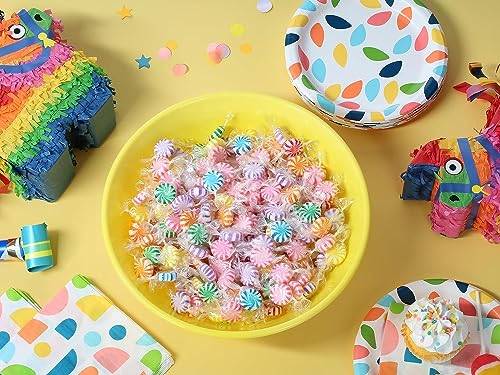 Assorted Fruit Balls Hard Candy, 4 lb Sour Variety, Office Candies | Approx. 520 Pcs, orange, lemon, grape, green apple and cherry sweets for offices, desks, classrooms