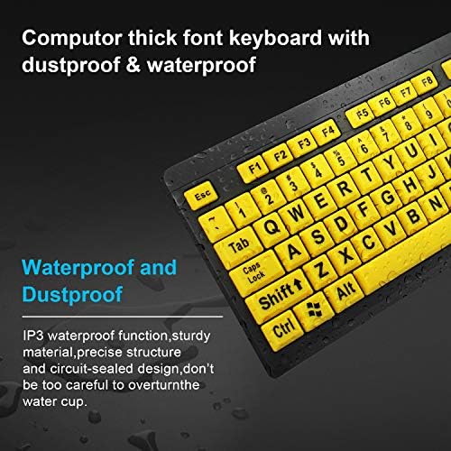 BOOGIIO Large Print Computer Keyboard