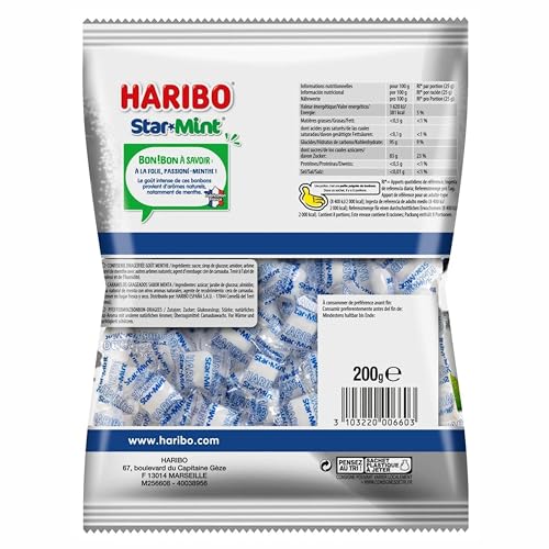 Haribo Starmint Fraîcheur Menthe Intense 200g